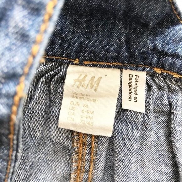 H&M chambray  jumpsuit EUC 6-9 months - Picture 3 of 4